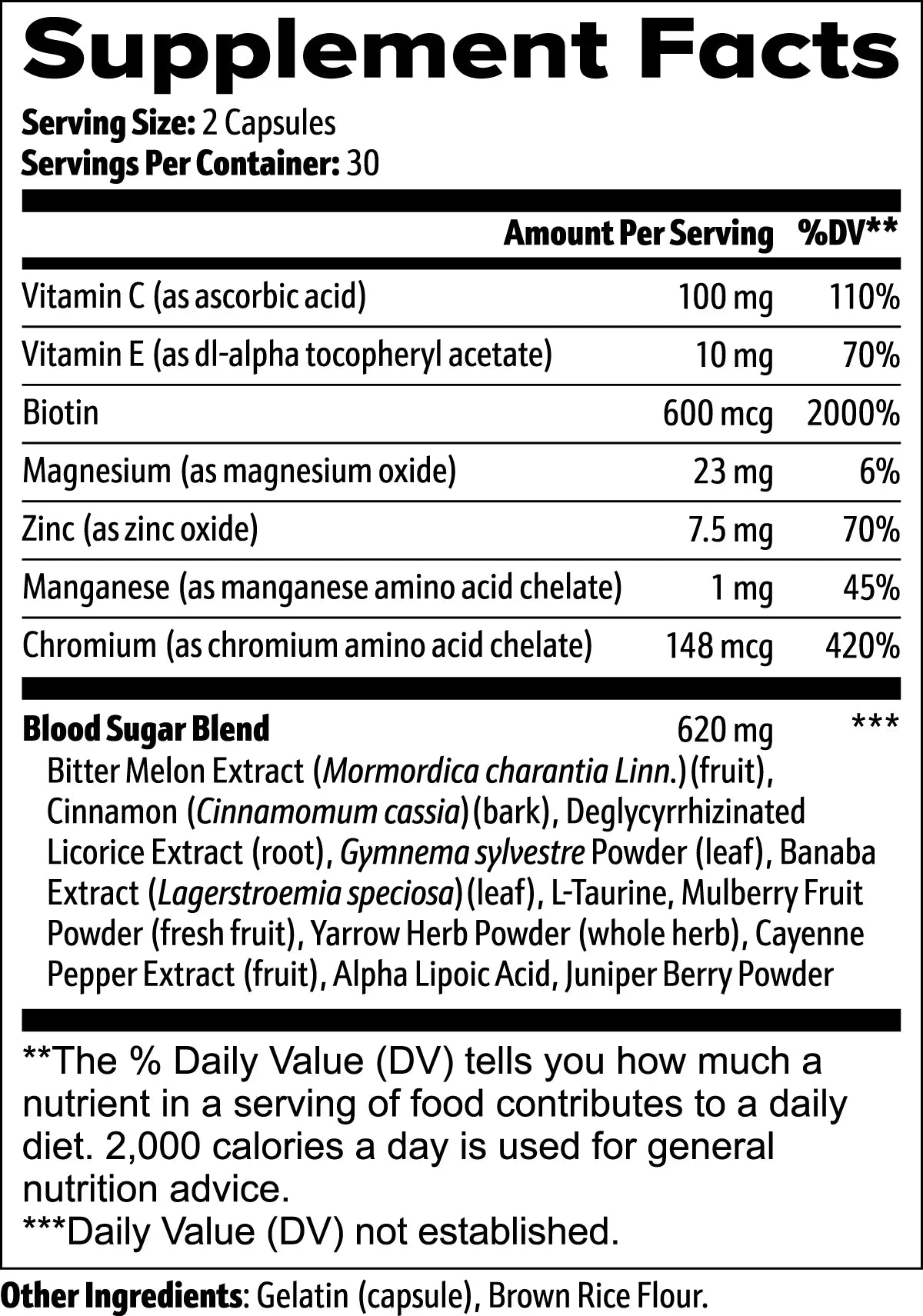 Blood Sugar Support Capsules