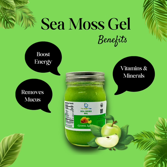 Green Apple Flavored Sea Moss Gel 16 oz