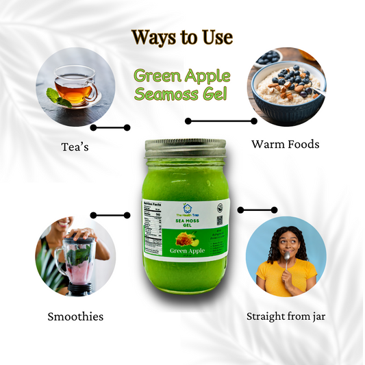 Green Apple Flavored Sea Moss Gel 16 oz