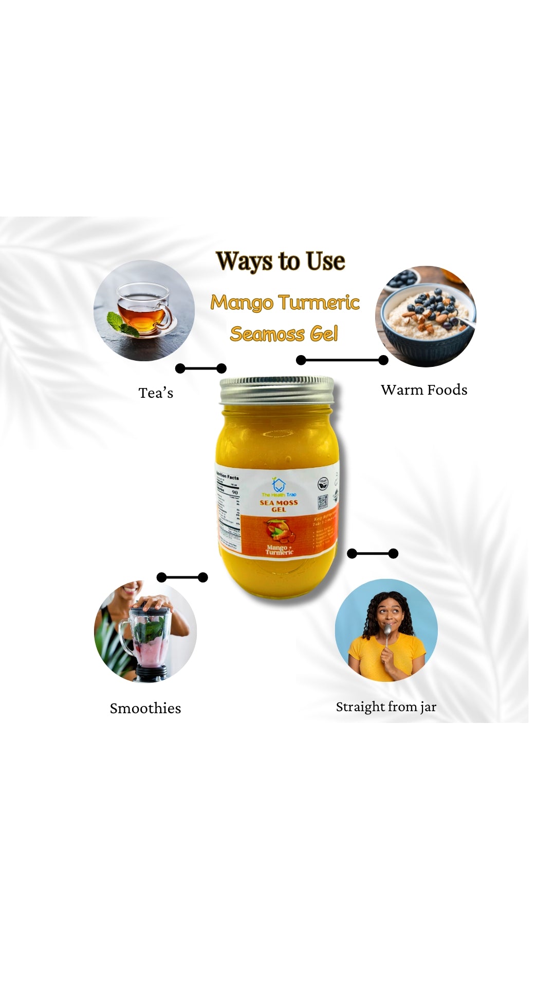 Mango Turmeric Sea Moss Gel 16 oz