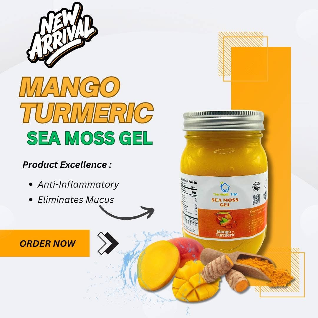 Mango Turmeric Sea Moss Gel 16 oz