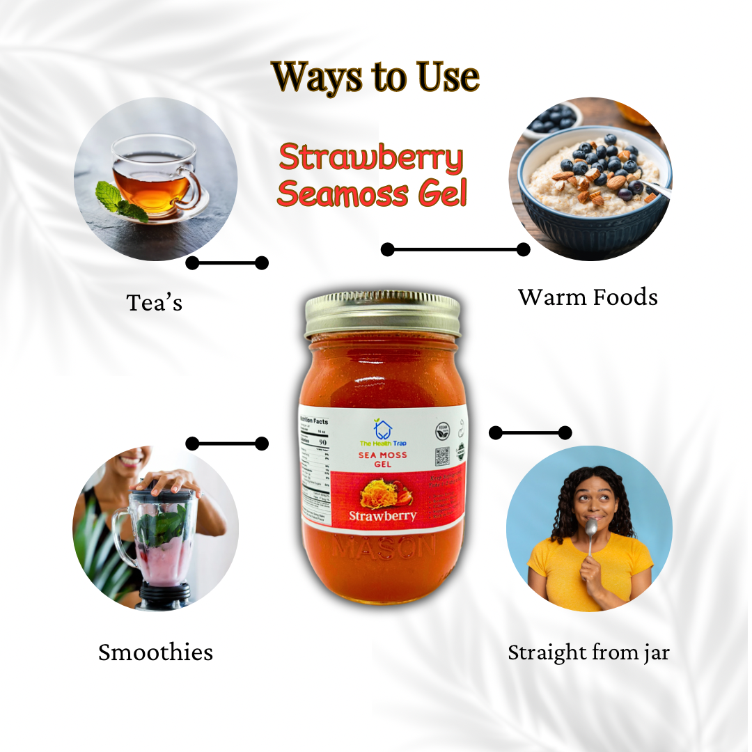 Strawberry infused Sea Moss Gel 16 oz