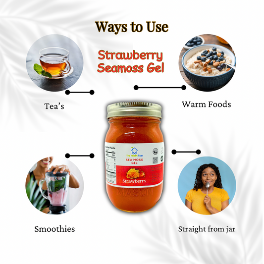 Strawberry infused Sea Moss Gel 16 oz